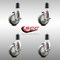 Service Caster 4 Inch 316SS Thermoplastic Rubber Swivel 1-1/2 Inch Stem Caster Set Brake SCC SCC-SS316EX20S414-TPRB-TLB-112-4 - alternate 3
